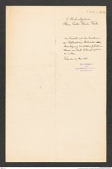 k.k. naturhistorisches Hofmuseum, Intendanzakten 1885-1896 (Hauer), Aktenzahl Z.307.a/1888, Seite 1